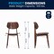 Flash Furniture Verona Commercial Grade Solid Wood Dining Chairs w/Curved Oval Backrests in Antique Copper, 2PK 2-XU-CH10367-3-ANTCPR-GG - alternate 3